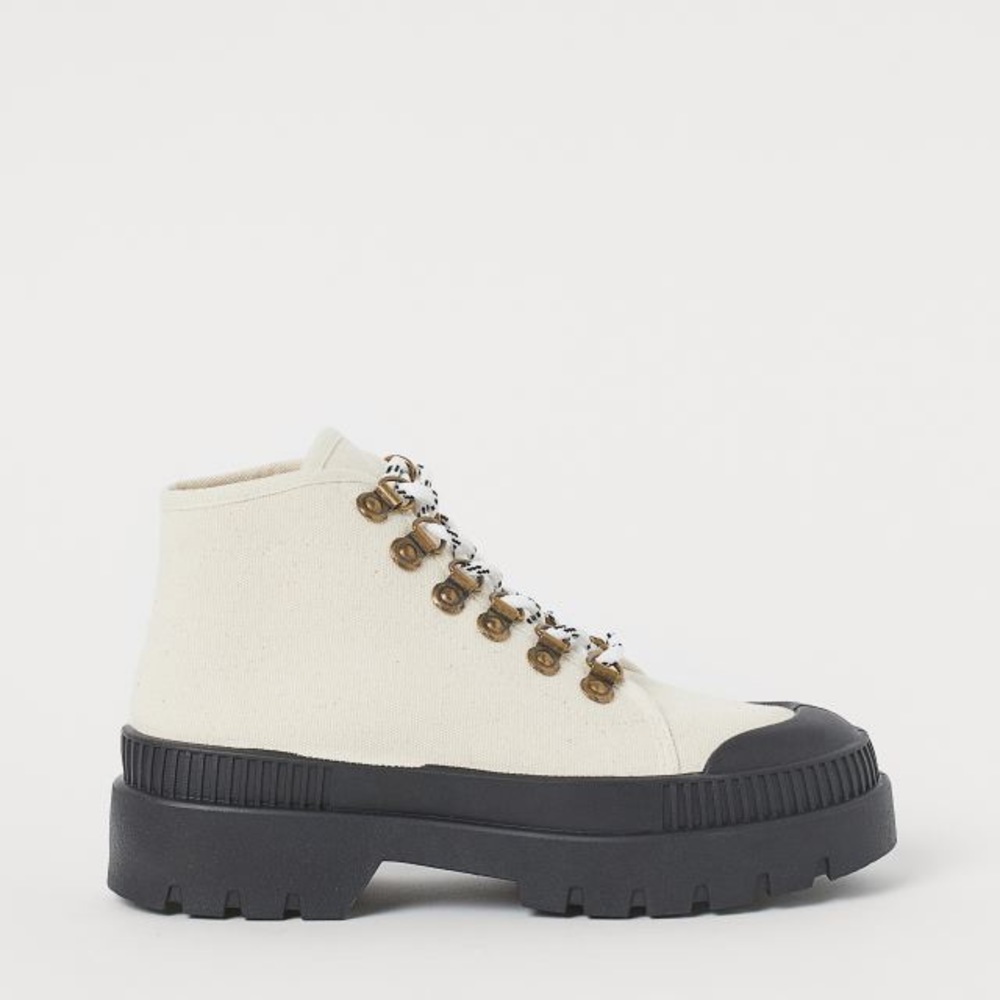 NWOT Cotton Canvas Boots